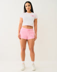 True Religion Crystal Wing Lounge Short Prism Pink
