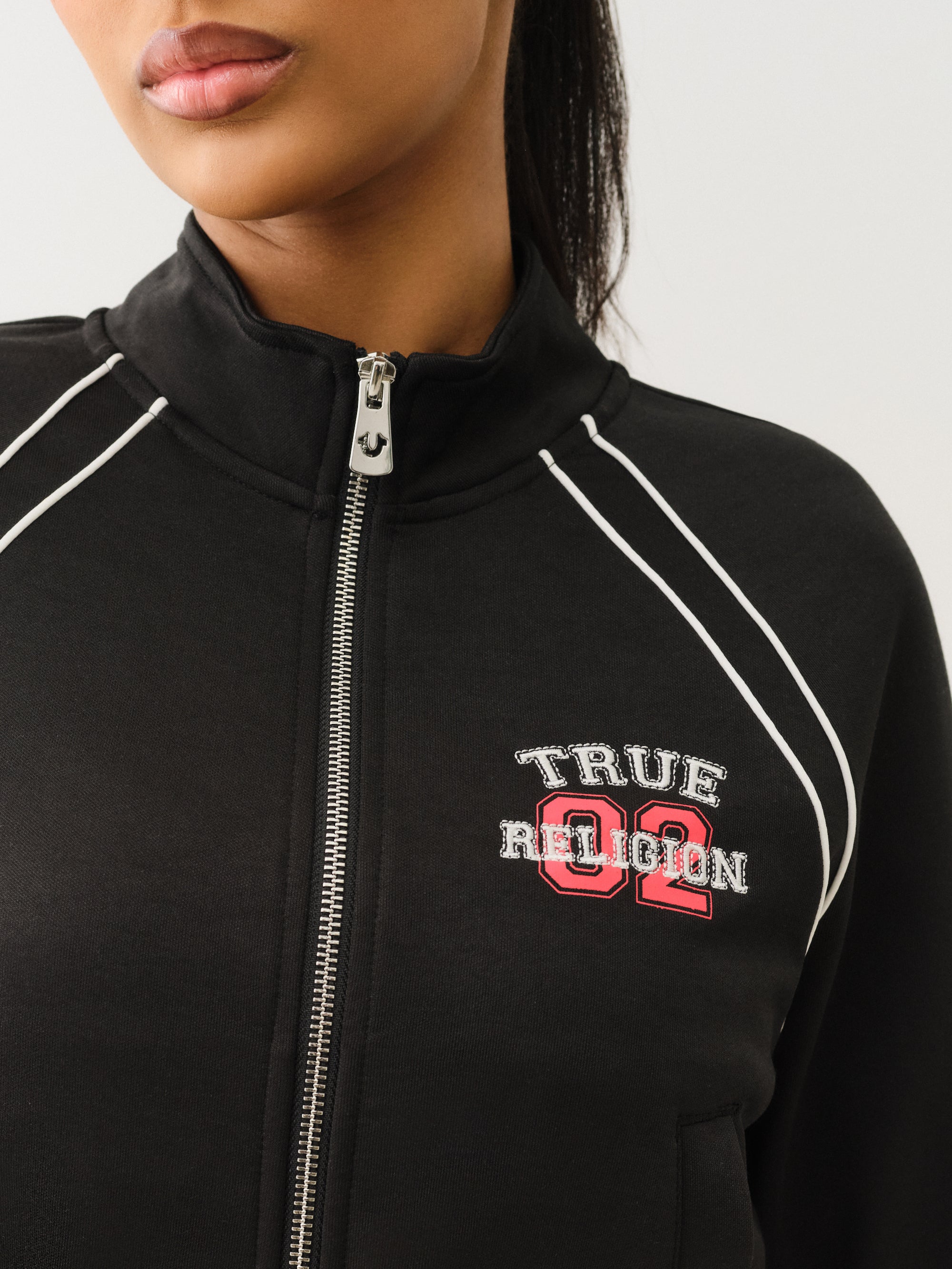 True Religion True Sporty Shrunken Track Jkt Jet Black - AL Capone