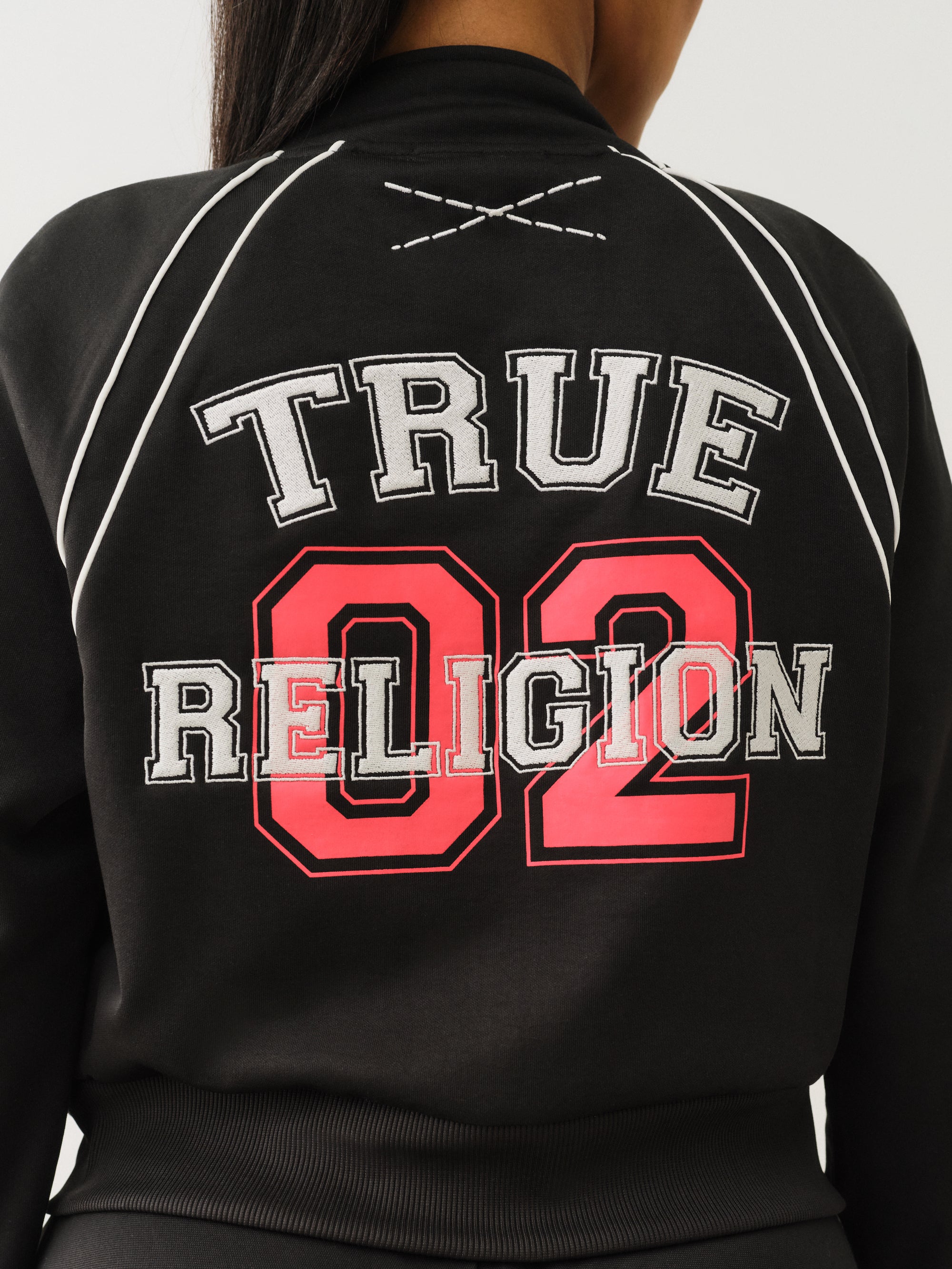 True Religion True Sporty Shrunken Track Jkt Jet Black - AL Capone