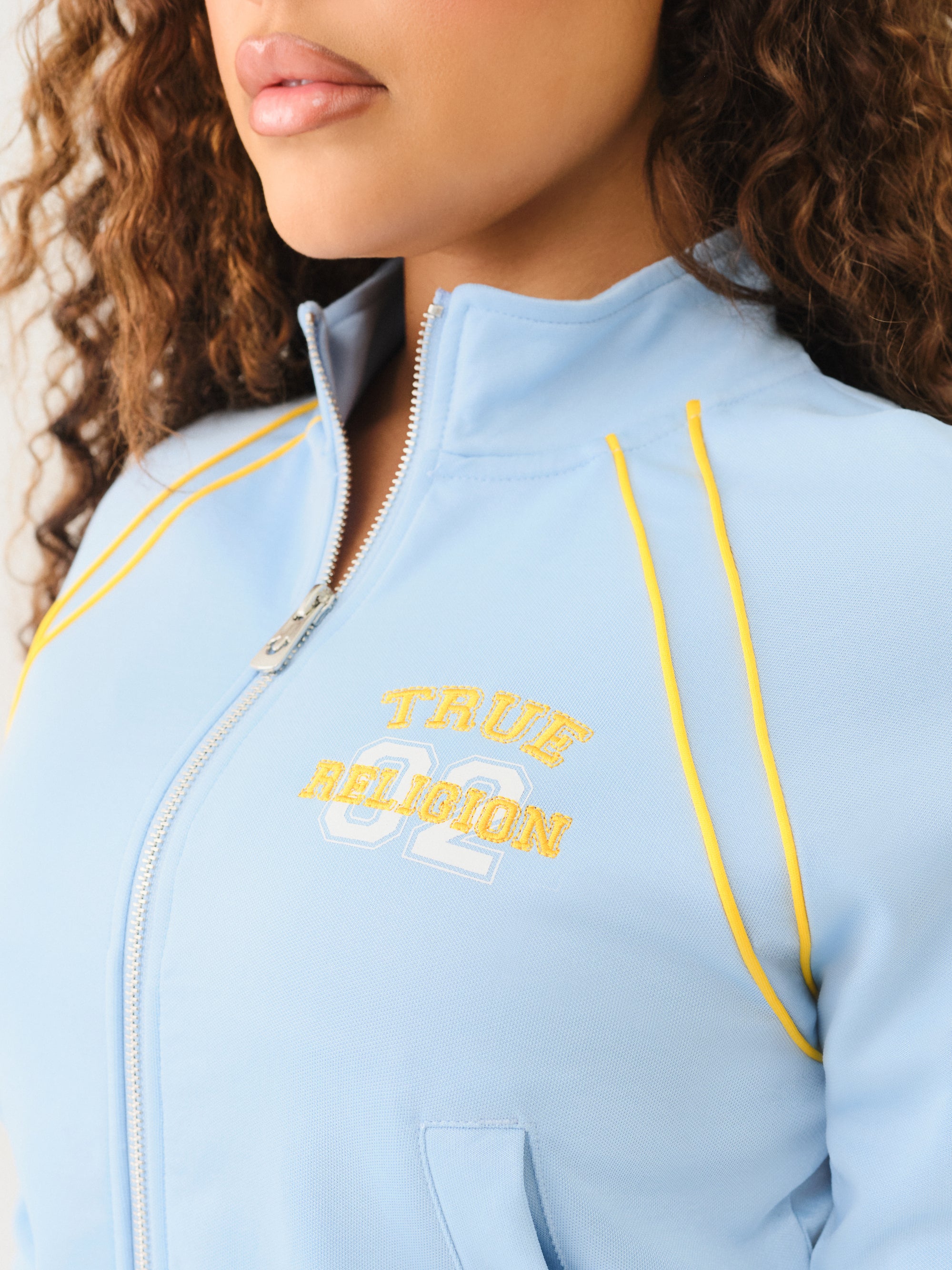 True Religion True Sporty Shrunken Track Jkt Cerulean Blue