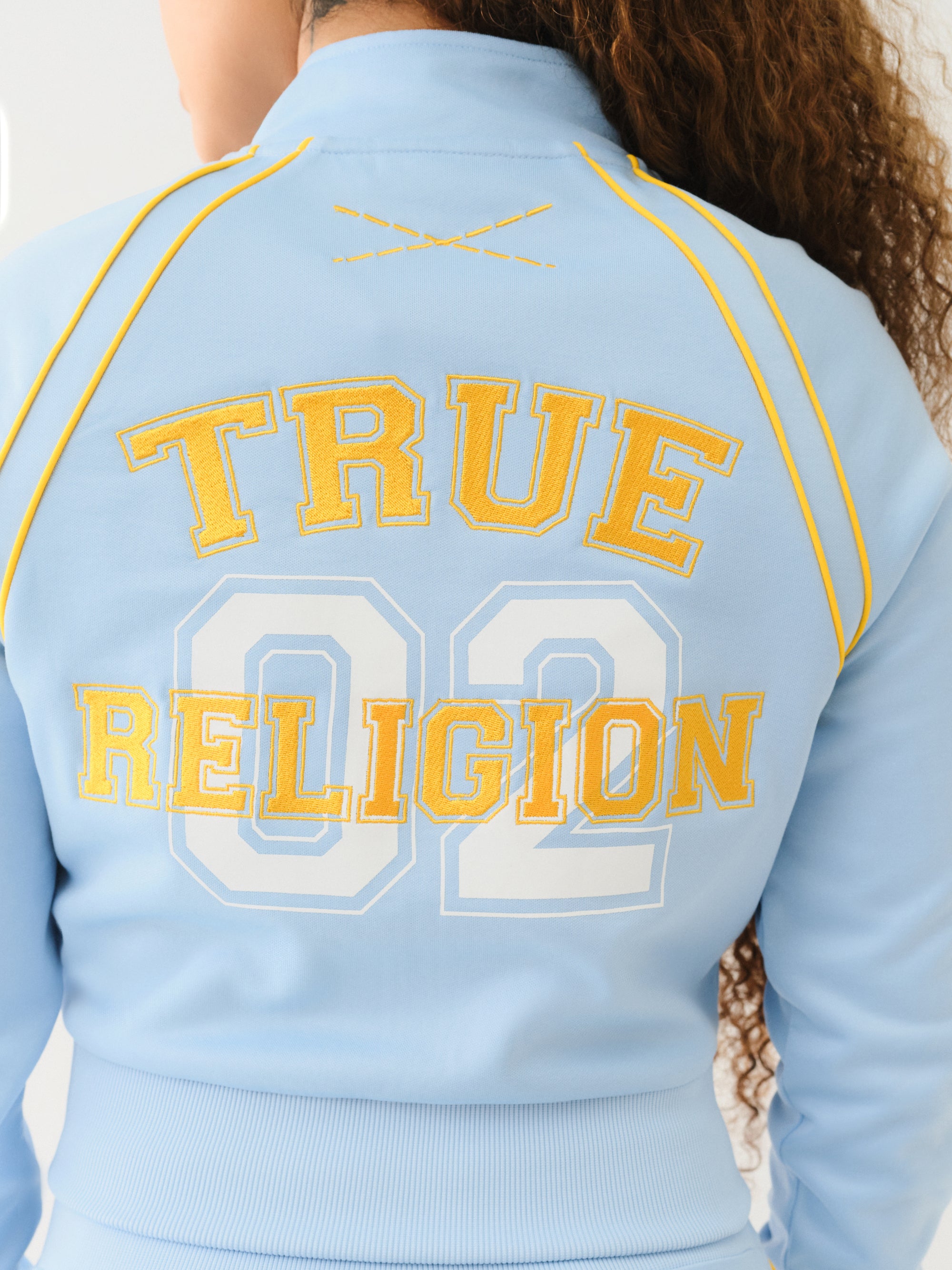 True Religion True Sporty Shrunken Track Jkt Cerulean Blue