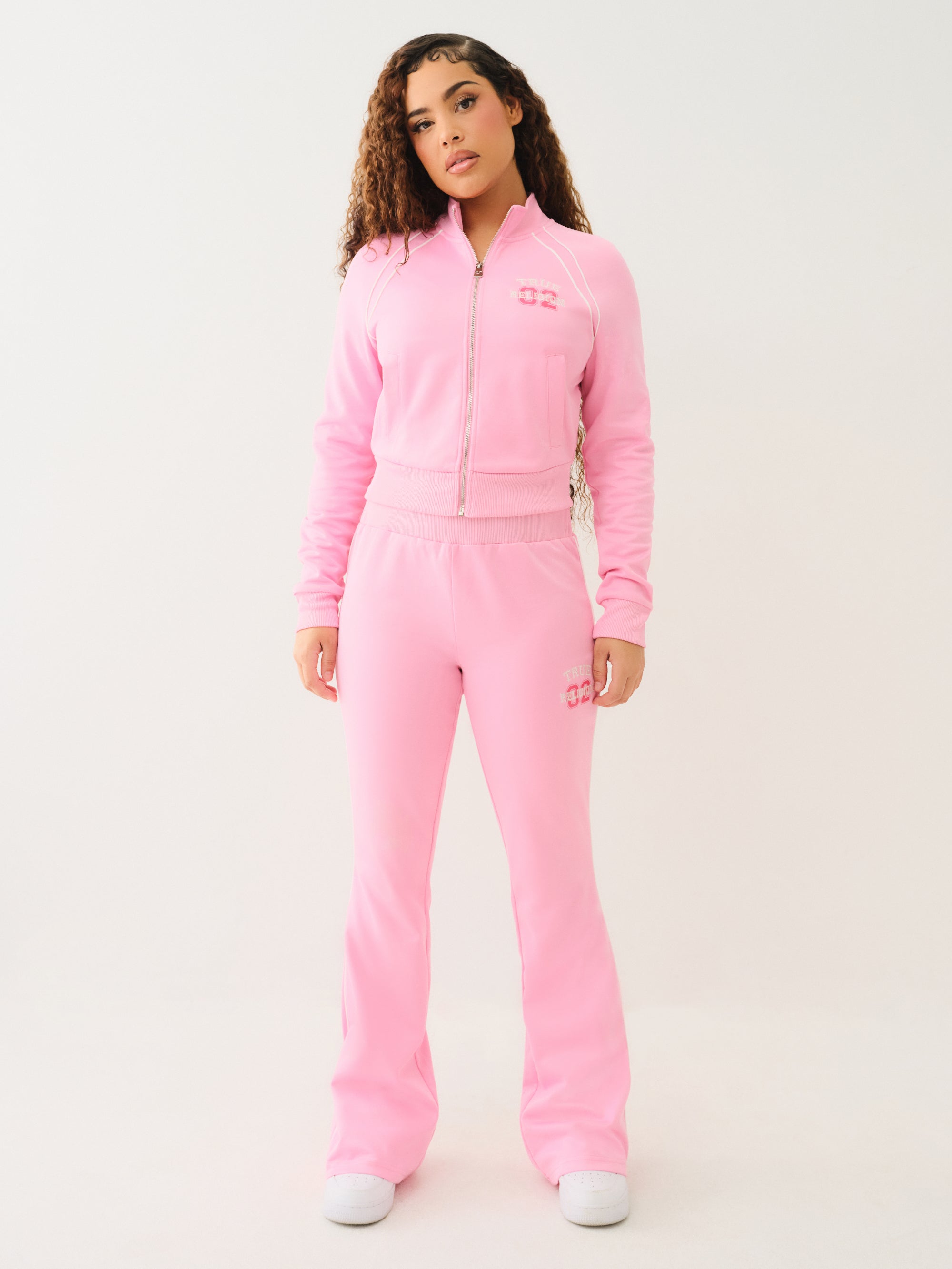 True Religion Sporty Bootcut Track Pant Prism Pink