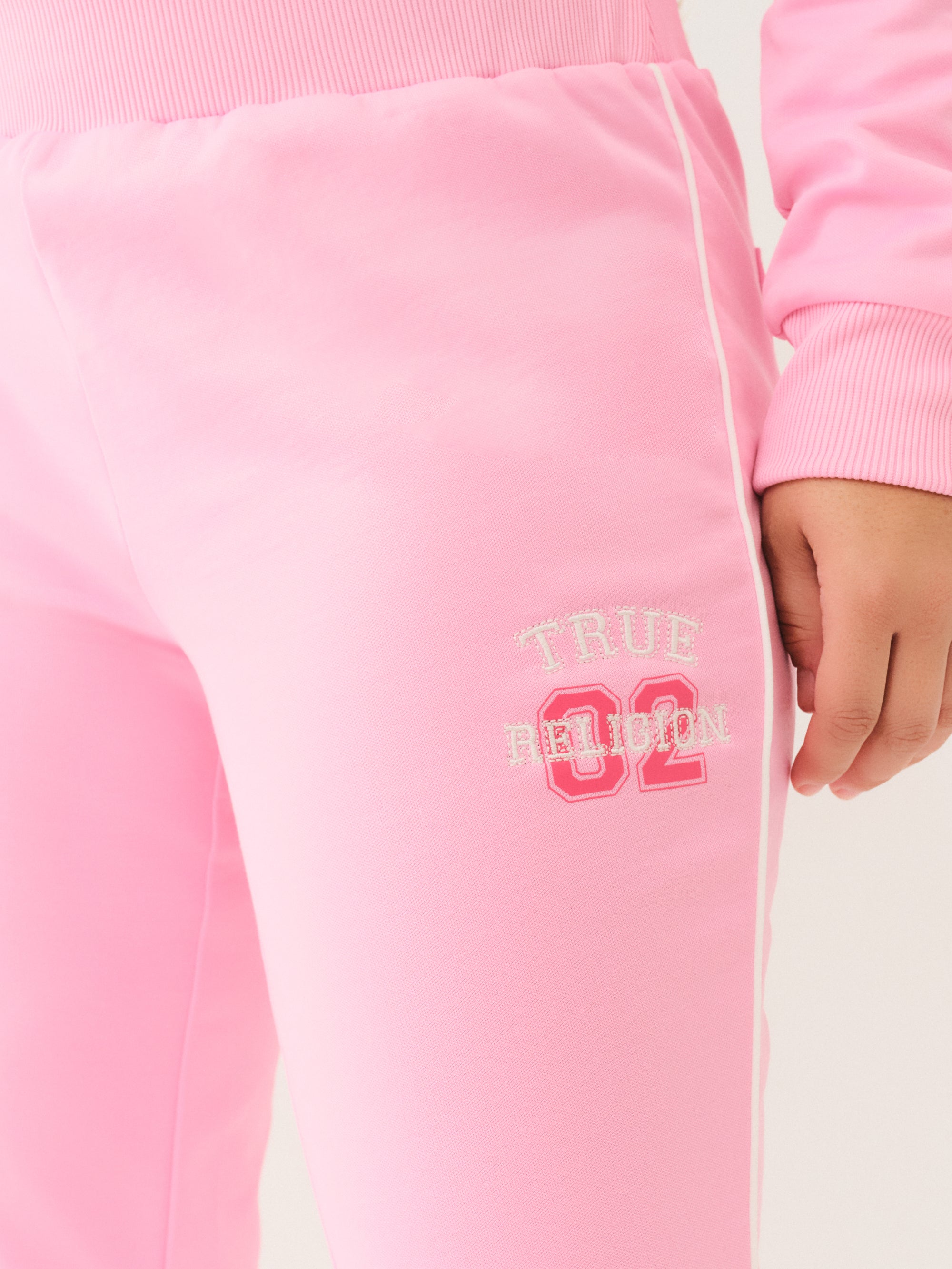 True Religion Sporty Bootcut Track Pant Prism Pink