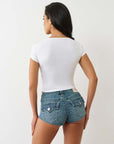 True Religion Crystal Wing V Notch Tee Optic White