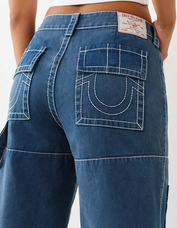 True Religion  Bobbi Baggy Carpenter Big T Sargasso Sea