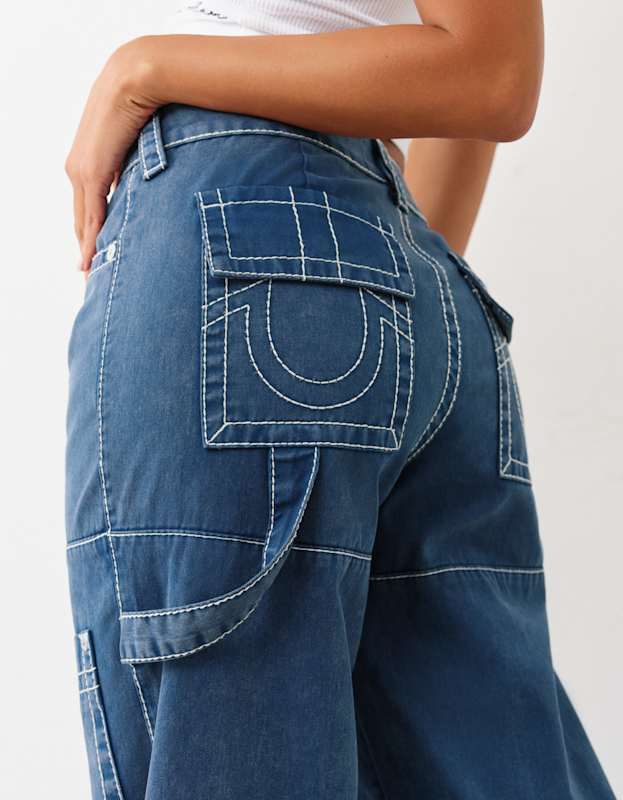 True Religion  Bobbi Baggy Carpenter Big T Sargasso Sea