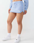 TRUE RELIGION SKIRT MINI VINTAGE WASHED ENDLESS SKY