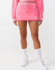 TRUE RELIGION SKIRT MINI VINTAGE WASHED CAMELLIA ROSE
