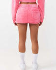 TRUE RELIGION SKIRT MINI VINTAGE WASHED CAMELLIA ROSE