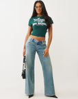 True Religion Wing Crystal Baby Tee Botanical Garden