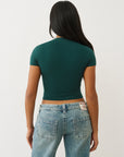 True Religion Wing Crystal Baby Tee Botanical Garden