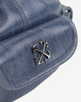 Off-White Bag Silver Logo Strap Denim