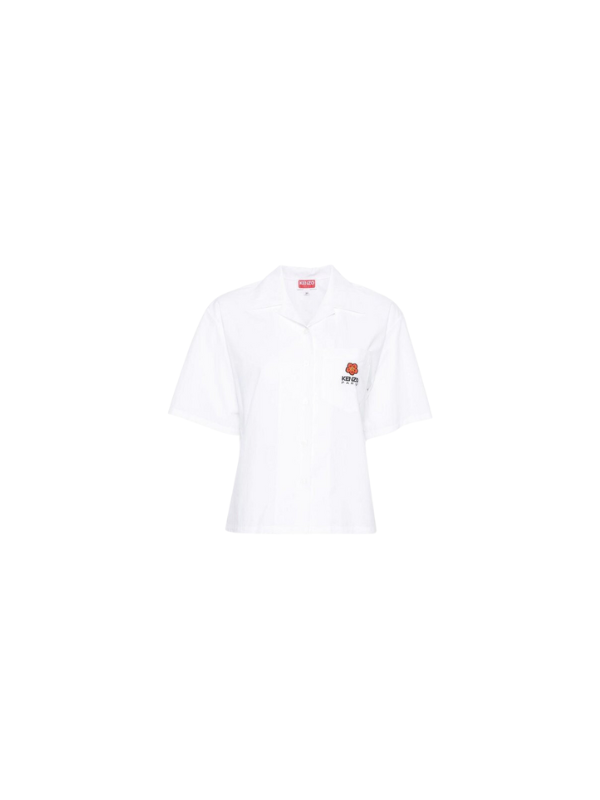 Kenzo Shirt Pocket Logo White