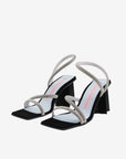 Chiara Ferragni Heels Cfh7 Amdromada 70 Crystal Silver