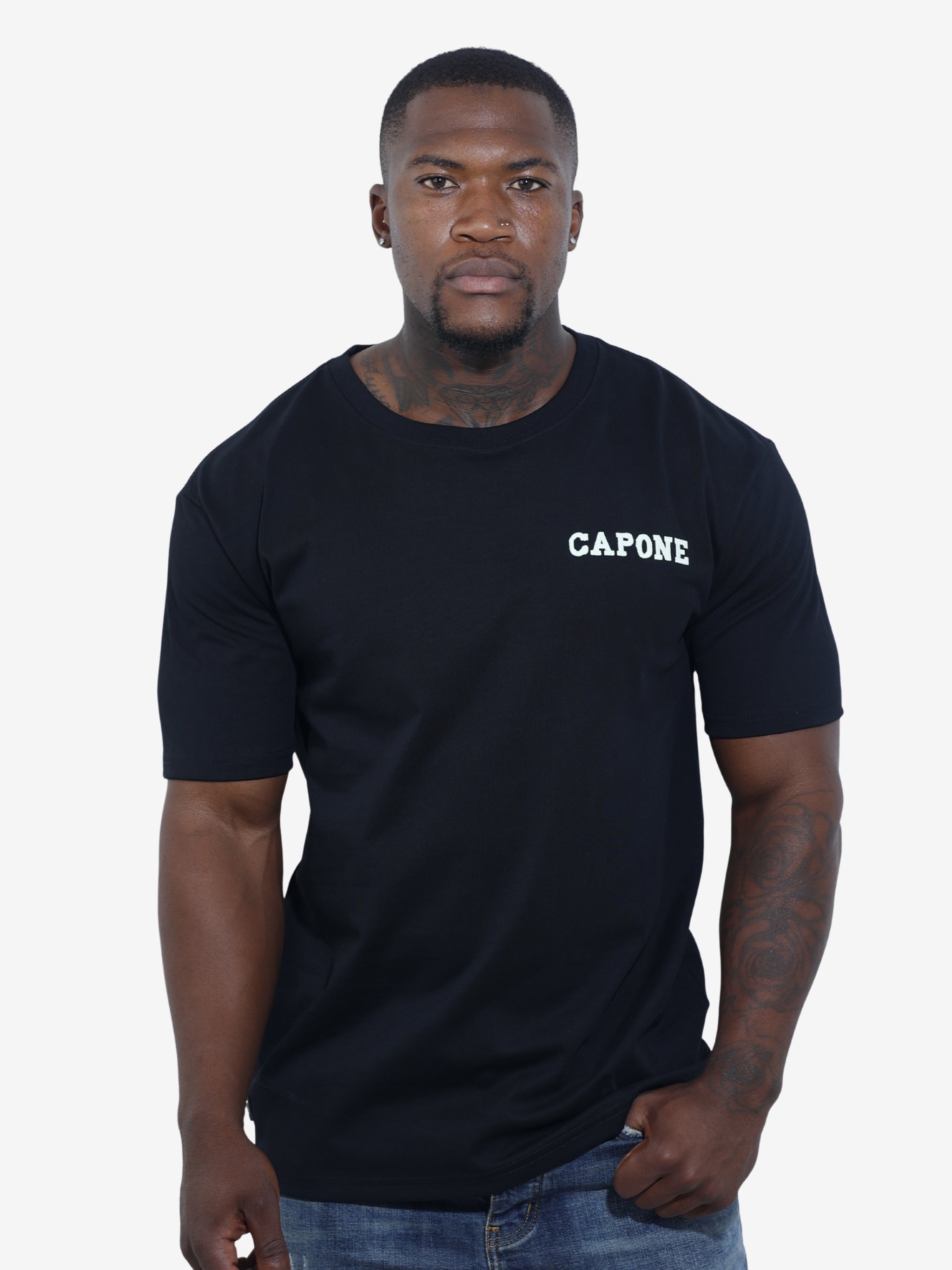 Capone T-Shirt Mexican Crochet Black – AL Capone Premium