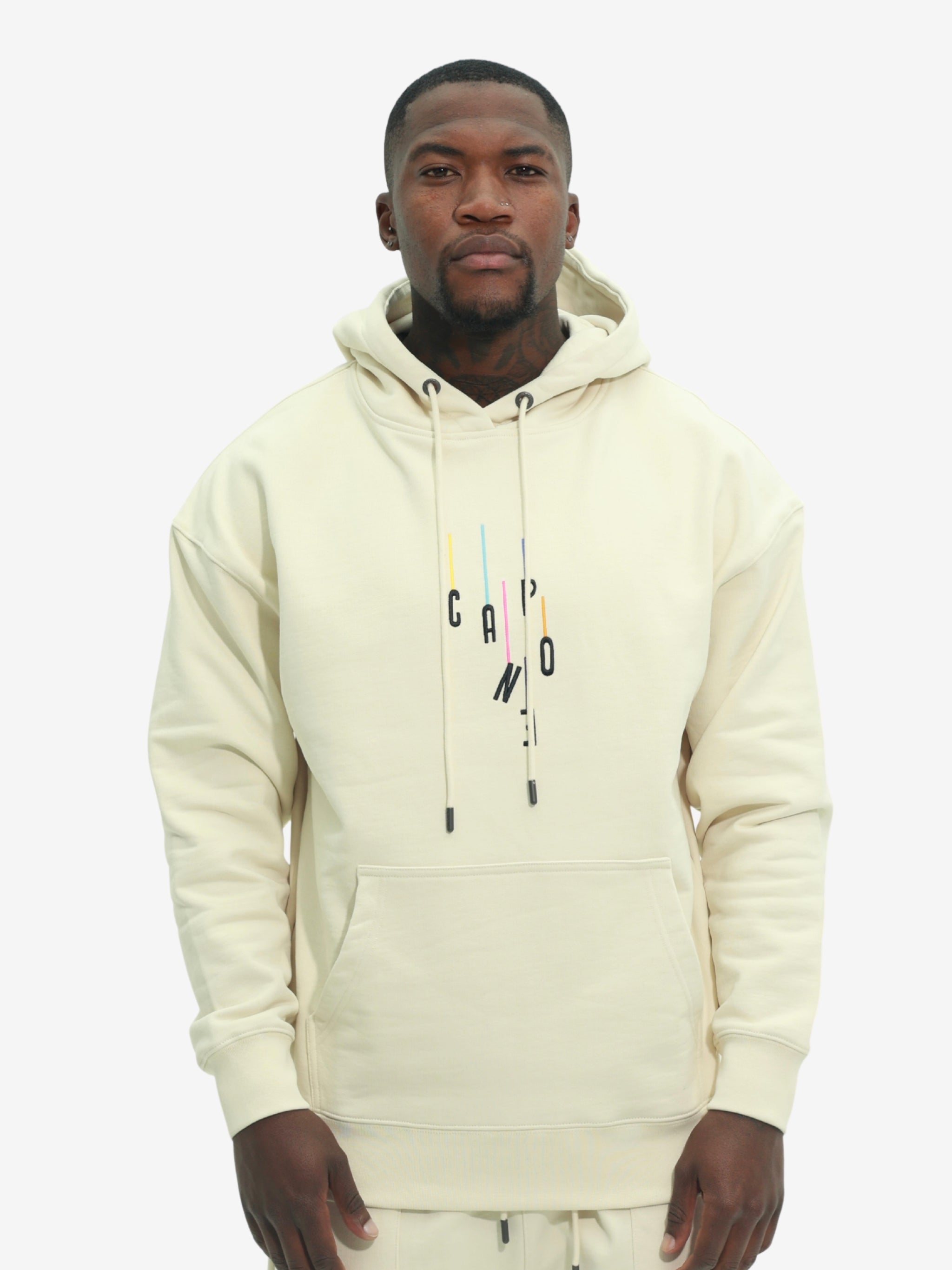 Capone Sweater Hooded Colourful Backprint Beige – AL Capone Premium