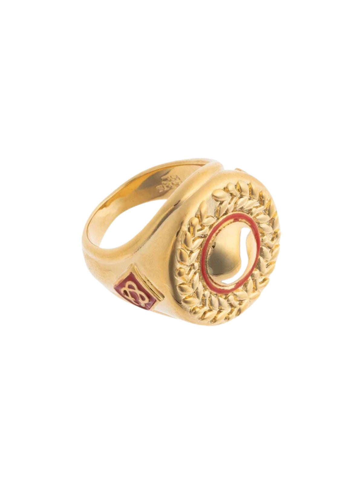 Casablanca Ring Sports Medallion Gold-Multi