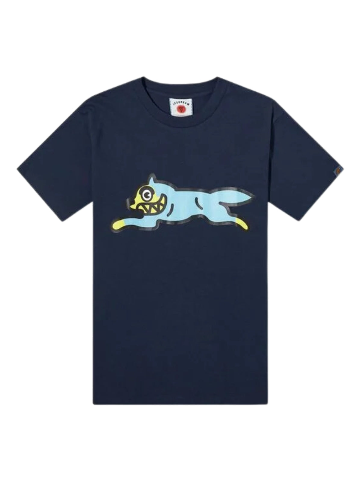 Ice-Cream T-Shirt Running Dog Navy