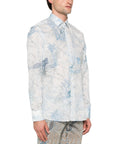 Etro Shirt Roma Allover Print White-Blue