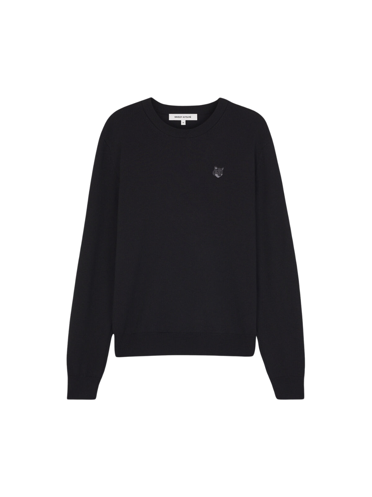 Maison Kitsune Sweater Bold Fox Head Patch Black