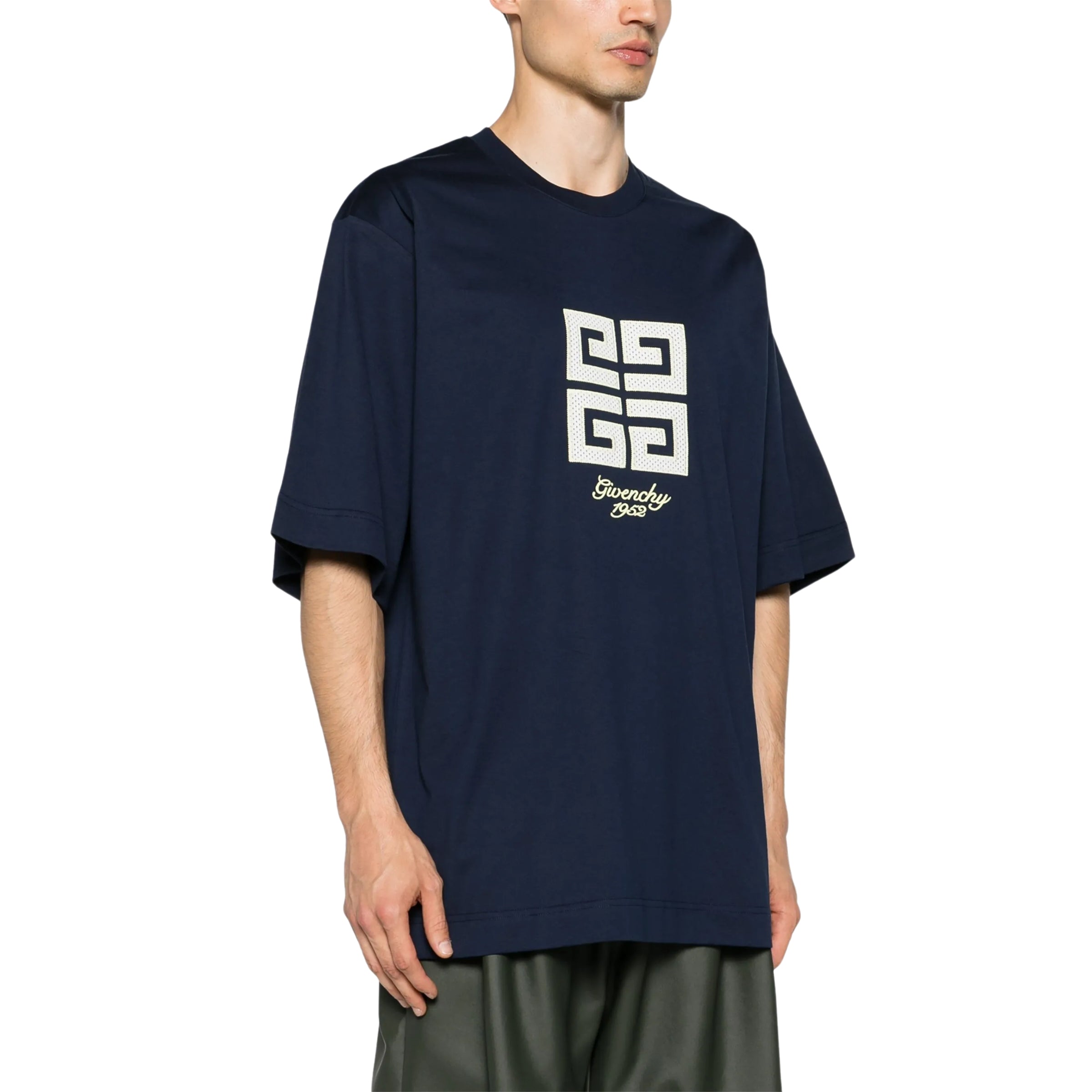 GIVENCHY Tシャツ Givenchy T-Shirt Slim Fit Logo Navy – AL Capone Premium