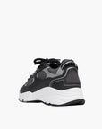 Cleens Sneakers C18 White Sole Plain Lace Up Black