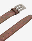 Etro Belt  Logo Arnica Brown