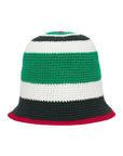 Casablanca  Bucket Hat Crochet Greenblackwhite