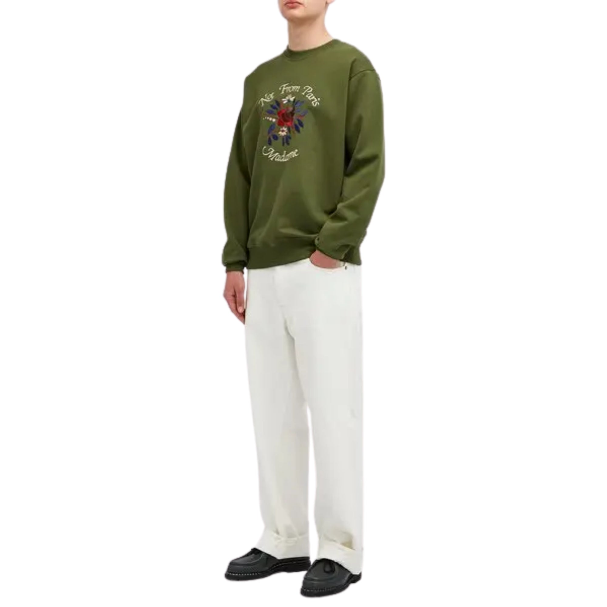 Drole De Monsieur Sweater Slogan Khaki