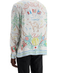 Casablanca Shirt Cuban Collar Crayon Tennis Club Monogram Multi