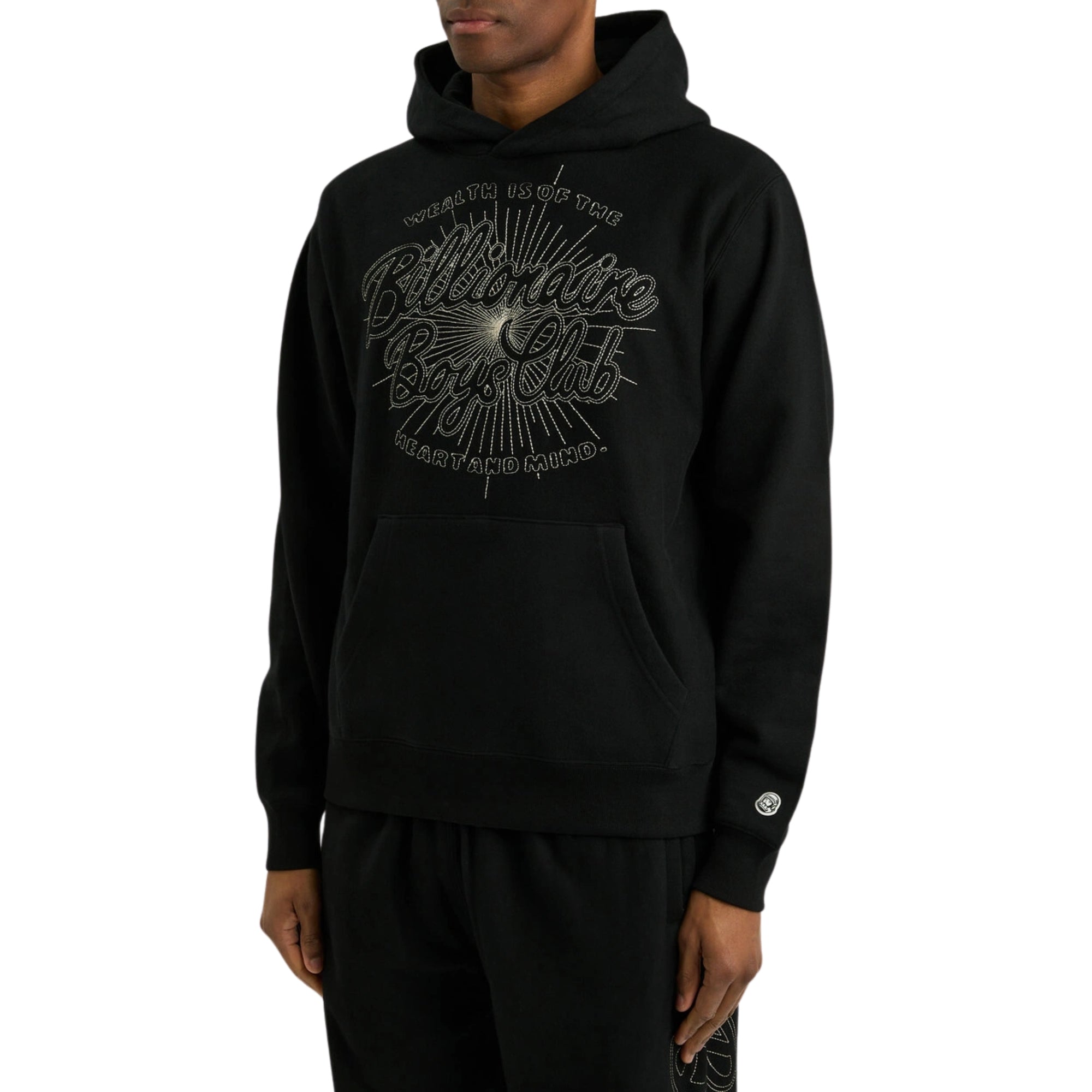 Billionaire Boys Club Sweater Script Logo Chain Stitch Hoodie Black