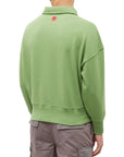 Icecream  Sweater Half Zip Collared Green