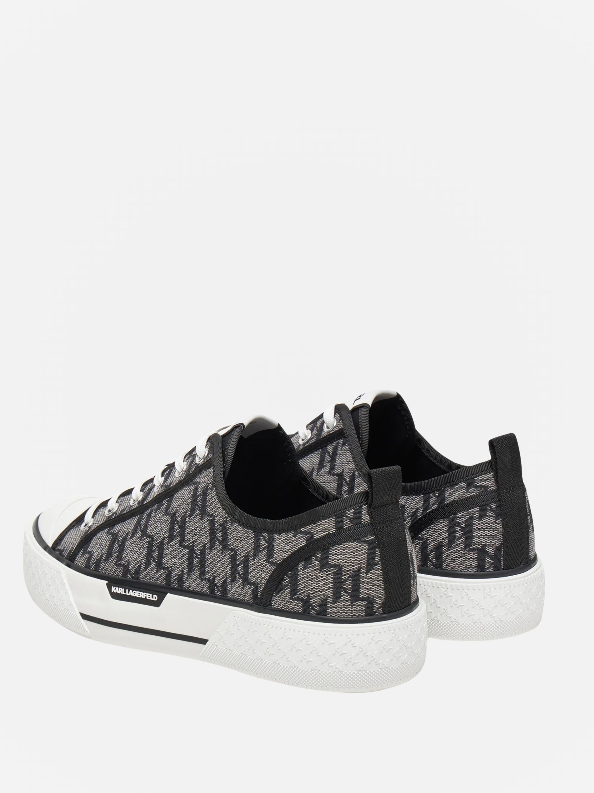 Karl Lagerfeld KL560 Sneaker KAMPUS MAX Monogram Lo Lace Black/Grey-AL Capone Premium