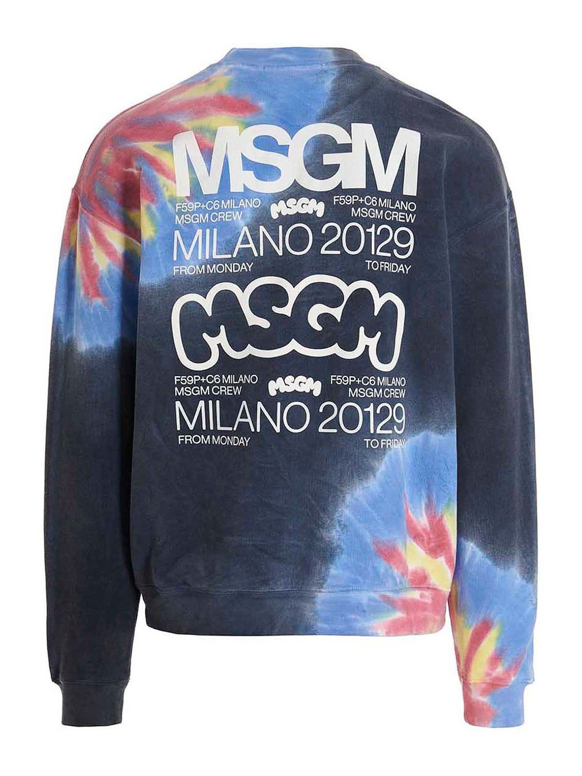 Msgm Sweater Double Logo Blue-Red-Yellow - 2