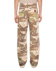 Msgm Jeans Canvas Allover Print Camo