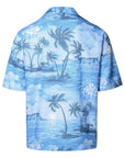 Palm Angels Shirt Sunset Bowling Allover Print Blue