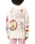 Barrow Sweater Allover Logo Print Turtledove