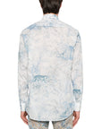 Etro Shirt Roma Allover Print White-Blue