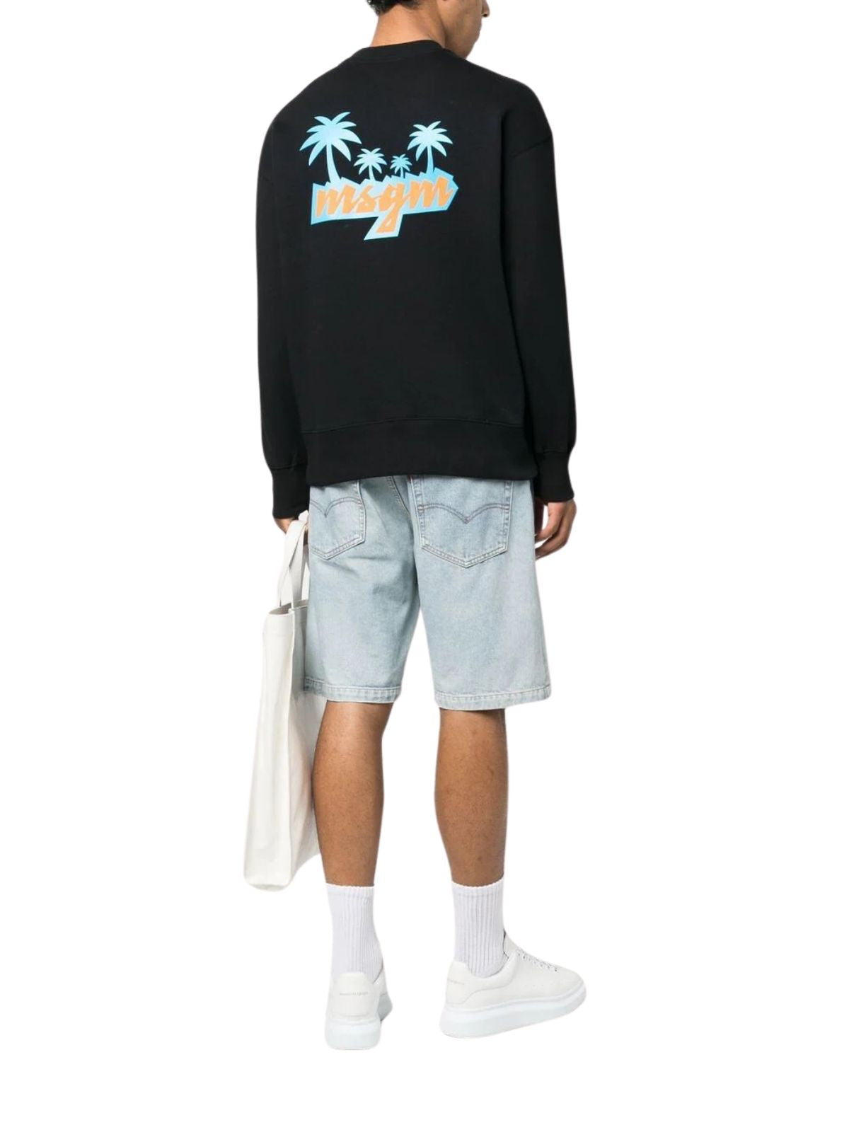 Msgm Sweater Felpa Logo Black - 2