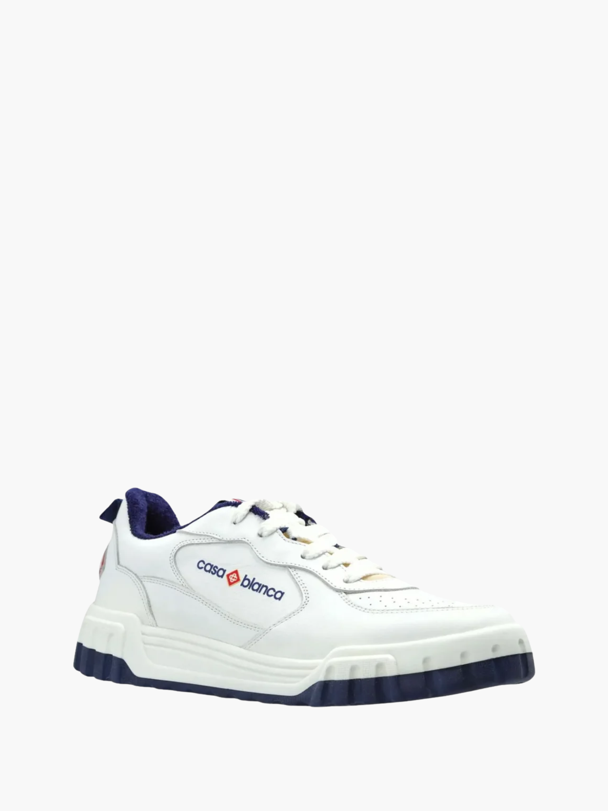 Casablanca Mens Court Sneakers White/Navy