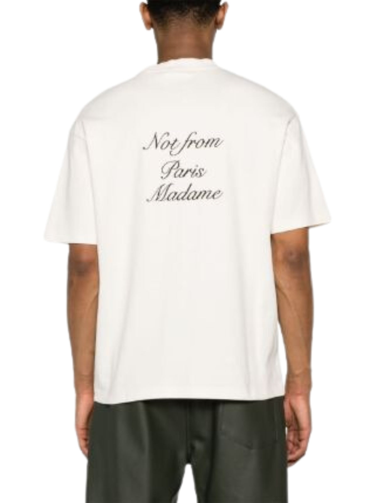 Drole De Monsieur T-Shirt Slogan Print Cream