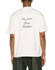 Drole De Monsieur T-Shirt Slogan Print Cream