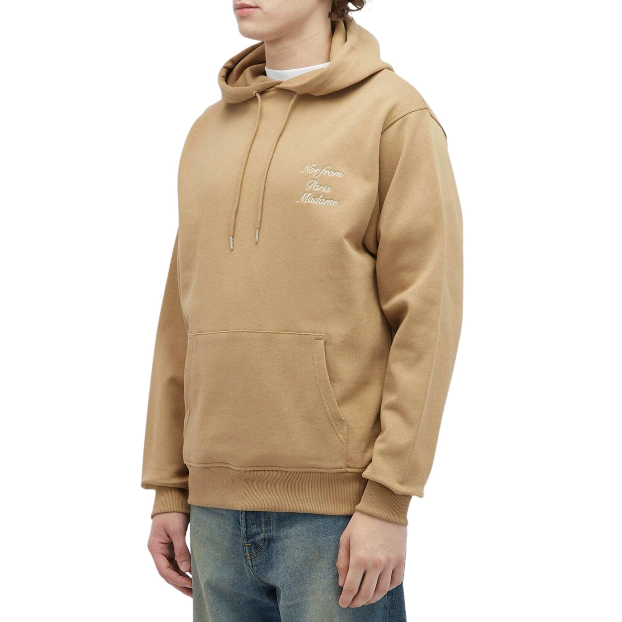 Drole De Monsieur Hoodie Calligraphy Slogan Ice Brown