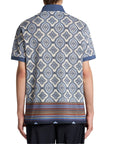 Etro Golfer Geometric Print Blue