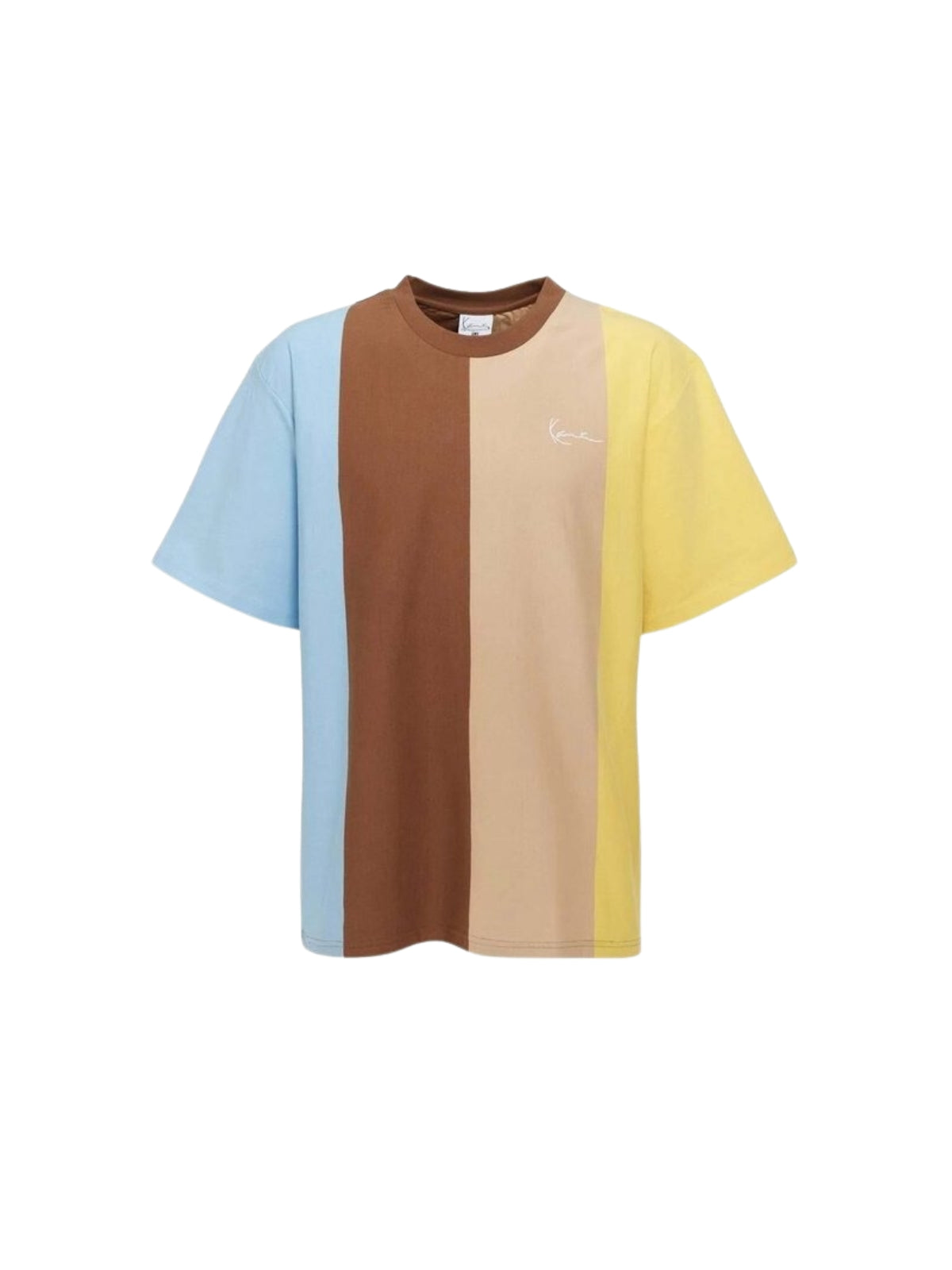 Karl Kani T-Shirt Split Colour Brown-Beige