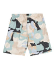 Msgm Shorts Poplin Jacquard Patterned Geo Camo