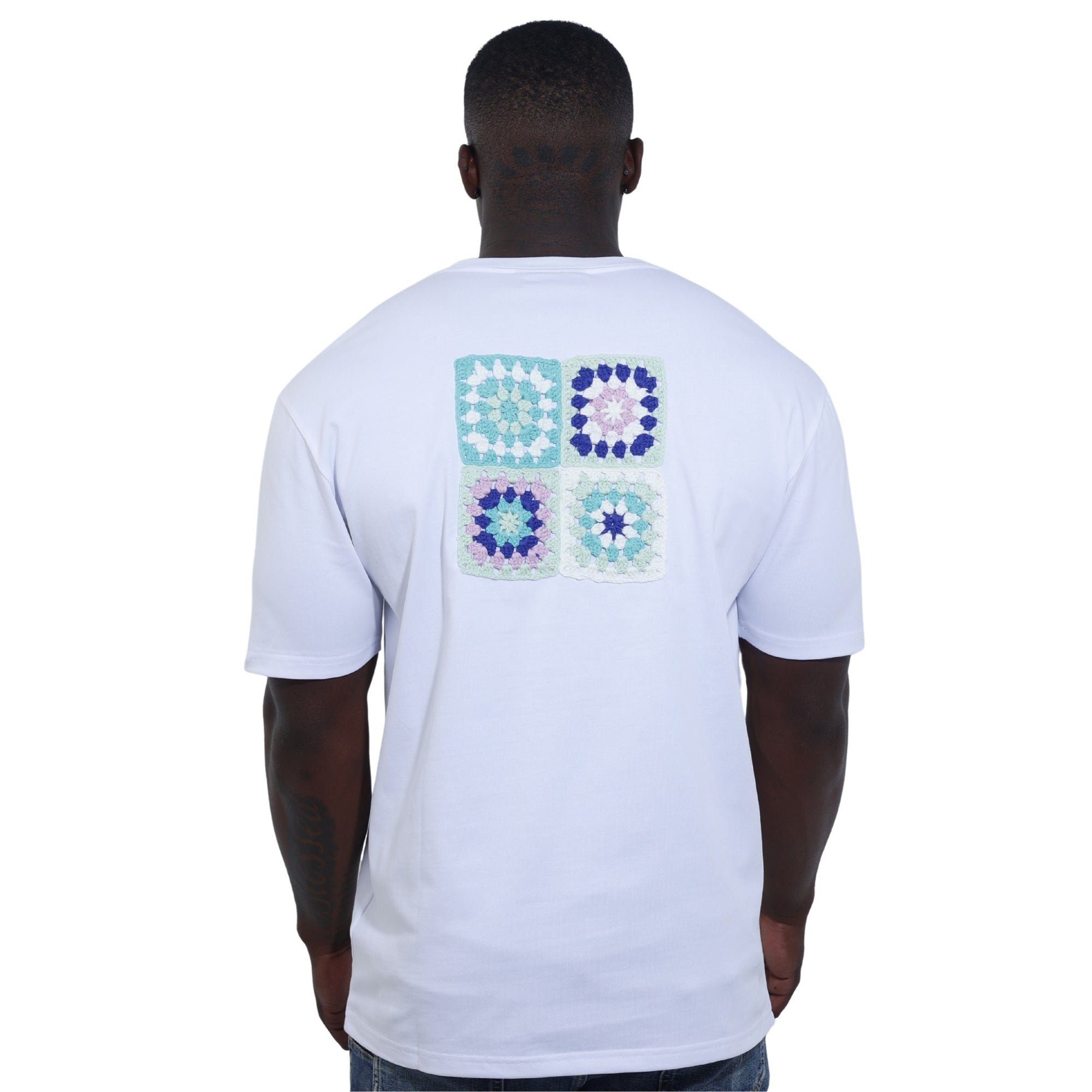 Capone T-Shirt Mexican Crochet White