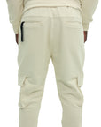 Capone Cargo Sweatpants Double Sided Pockets Beige