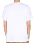 Msgm T-Shirt Block Logo Cream-Black