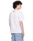 Icecream Polka Dot Running Dog T-Shirt White